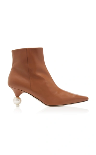 Yuul Yie Exclusive Martina Leather Ankle Boots In Brown