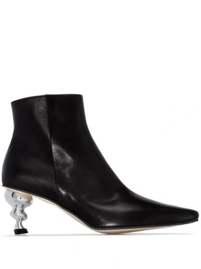 Yuul Yie Exclusive Martina Leather Ankle Boots In Black