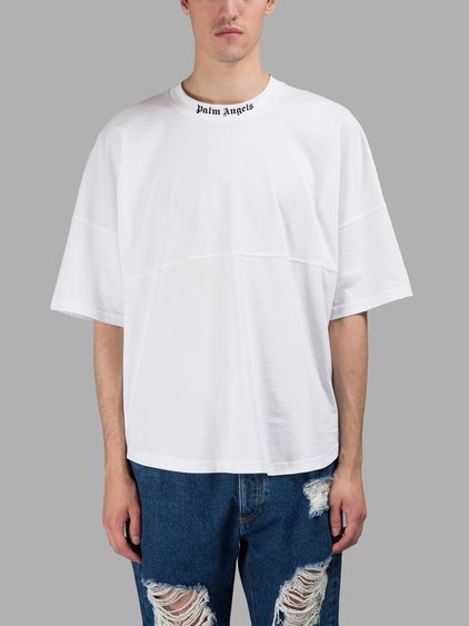 palm angels logo t shirt white