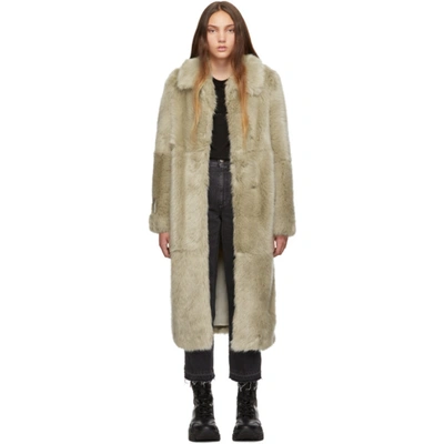 Stella Mccartney Bilnman Faux Fur Coat In Beige