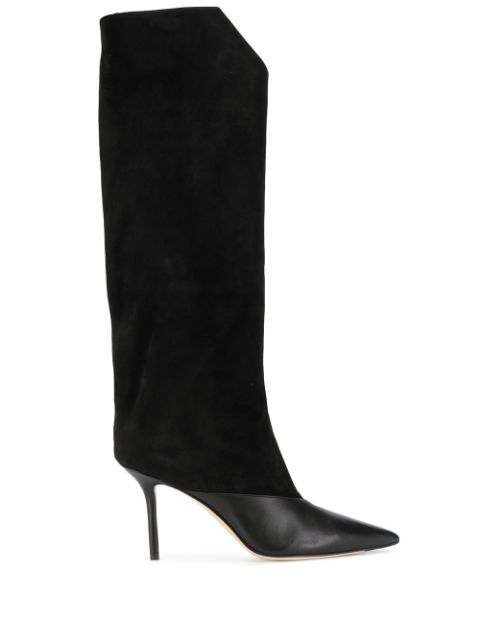 jimmy choo knee high leather boots