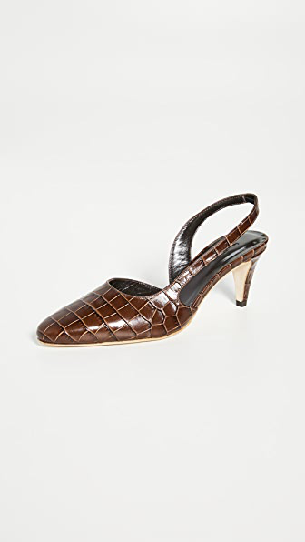 brown crocodile pumps