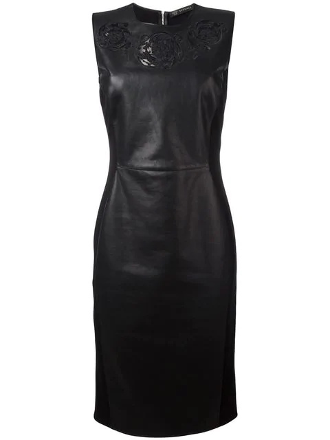 Versace Baroque Embroidery Dress - Black | ModeSens