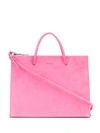 Medea Mini Prima Hanna Calfskin Suede Bag In Pink