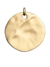 Monica Vinader Ziggy Hammered 18ct Yellow-gold Vermeil And Sterling Silver Pendant Charm