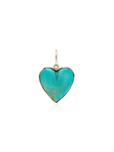 Jacquie Aiche 14k Yellow Gold Heart Turquoise Charm