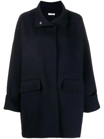 P.a.r.o.s.h Oversized Short Coat In Blue
