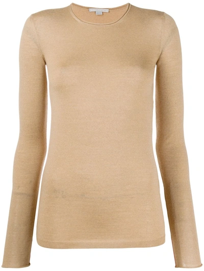 Stella Mccartney Sheer Slim-fit Top In Neutrals