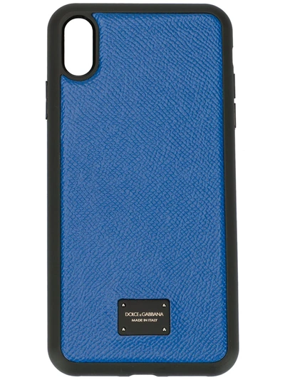 Dolce & Gabbana Logo Plaque Iphone X Case In Blue