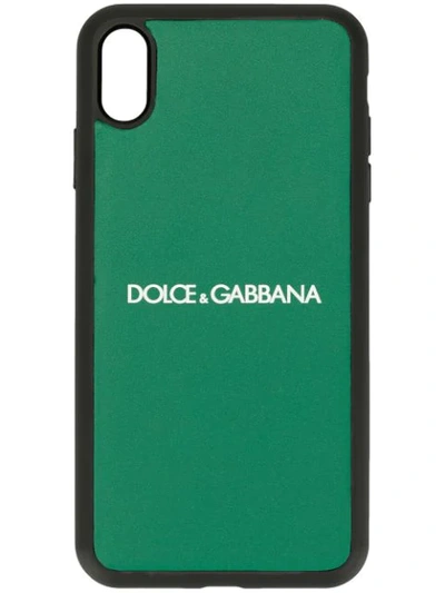 Dolce & Gabbana Logo Iphone Xs Max Case In Green