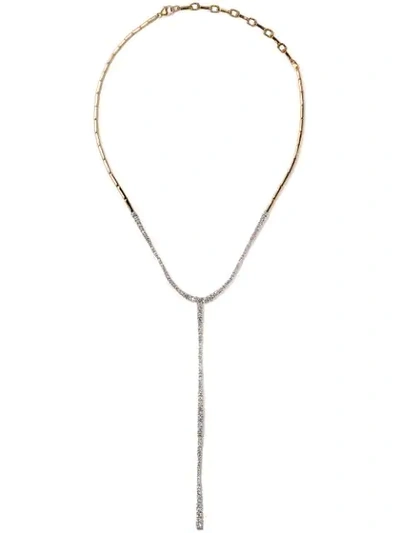 As29 18kt Yellow Gold Icicle Diamond Round Necklace