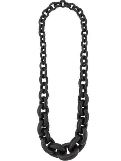 Monies Oversized Chain Necklace In Black