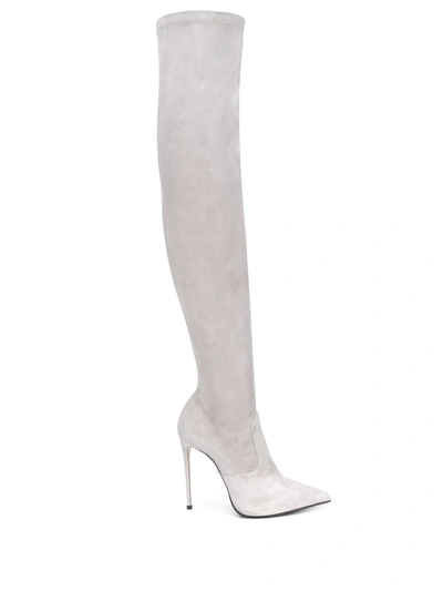 Le Silla Eva Stretch Boots In Grey
