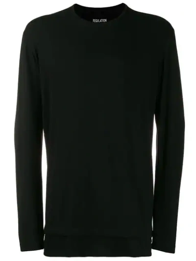 Yohji Yamamoto Oversized Layered-effect Sweatshirt In Black