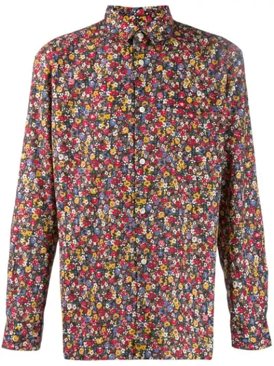 Comme Des Garçons Shirt Floral Print Shirt In Multicolor