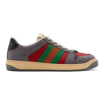 Gucci Screener Low-top Sneakers In Grey