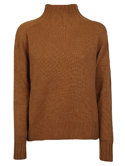 Aragona H-neck Sweater In Camel