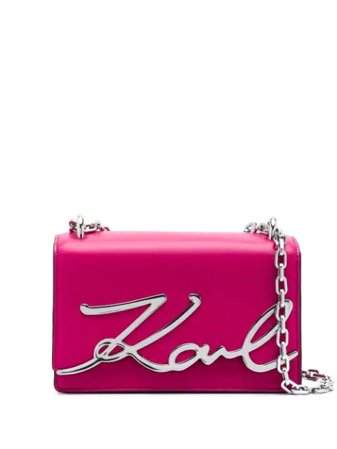 Karl Lagerfeld Signature Small Bag In Pink | ModeSens