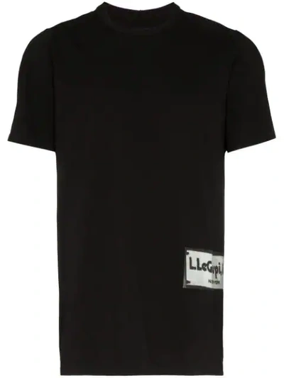 Rick Owens Legaspi Ink Patch T-shirt In Black