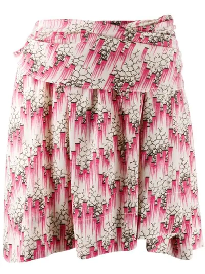 Isabel Marant Printed Mini Skirt In Pink