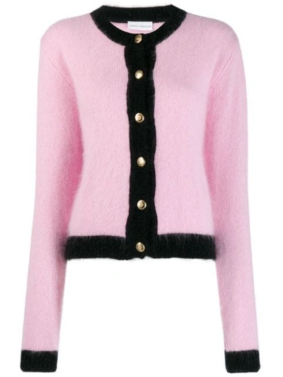 Chiara Ferragni Contrast Trim Knitted Cardigan In Pink