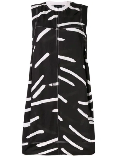 Lee Mathews Palmas Printed Dress In Black