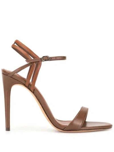 Alexandre Birman Sirena 100 Sandals In Brown