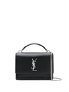 Saint Laurent Sunset Medium Monogram Ysl Crossbody Bag In Black