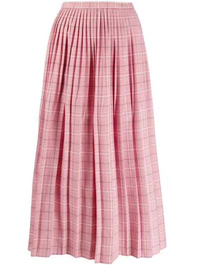 Marni Checkered Skirt In Red