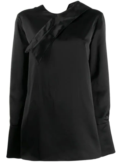 Marni Spread Collar Blouse In Black