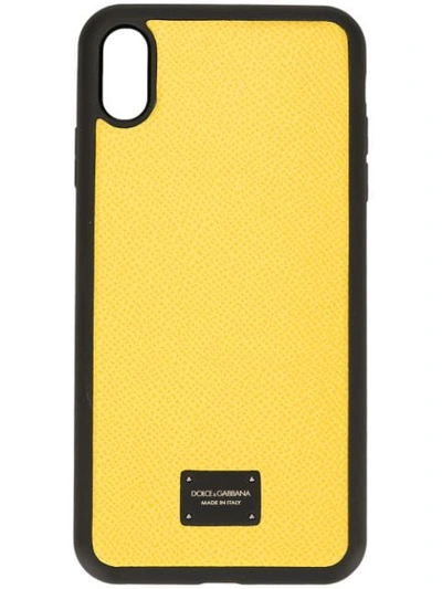 Dolce & Gabbana Logo Plaque Iphone Xs Max Case In Yellow