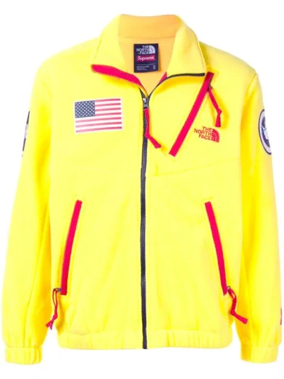 Supreme Tnf Expedition Fleece Jacket In Yellow