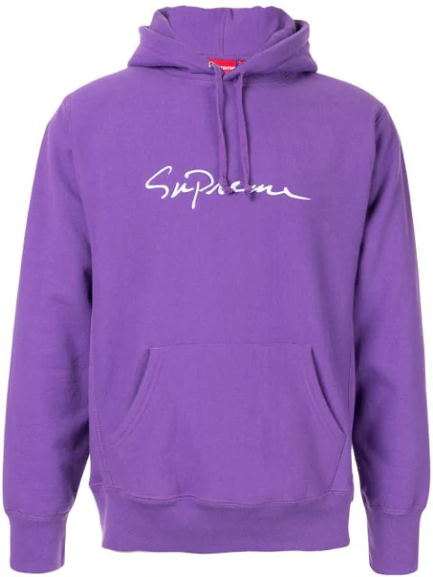 supreme classic script hooded sweatshirt