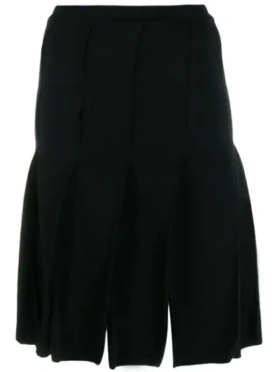 Pre-owned Jean Paul Gaultier 1980er Faltenrock In Black