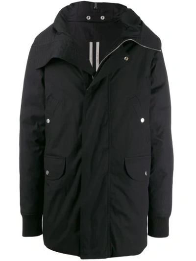 Rick Owens Larry Jumbo Parka Brother Coat In Black | ModeSens