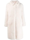 Yves Salomon Meteo Fur-trimmed Wool Coat In White