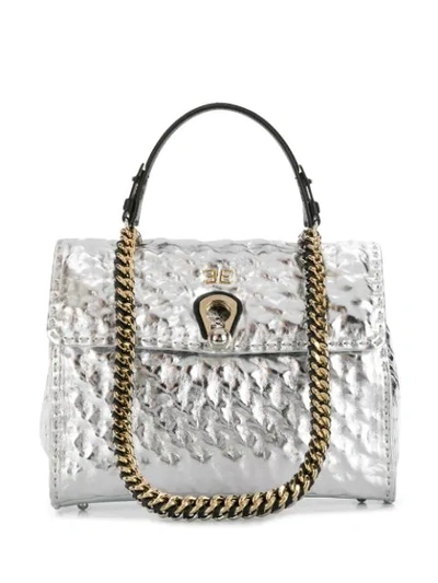 Ermanno Scervino Embossed Effect Tote Bag In Silver