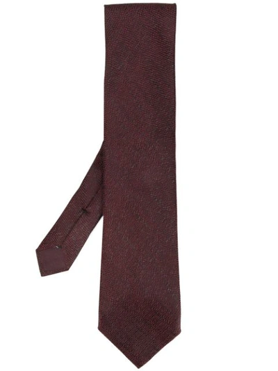 Tom Ford Two-toned Woven Tie - Red