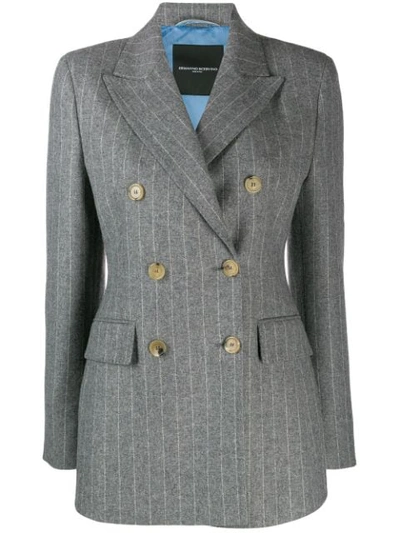 Ermanno Scervino Pinstripe Blazer In Grey