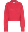 Co Essentials Cashmere Crop Sweater In Pink