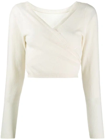 P.a.r.o.s.h Wrapped Front Jumper In Neutrals