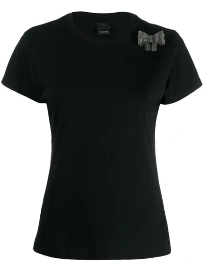 Pinko Bow-embellished T-shirt - Black