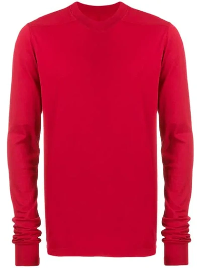 Rick Owens Drkshdw Crew-neck Sweatshirt In Red