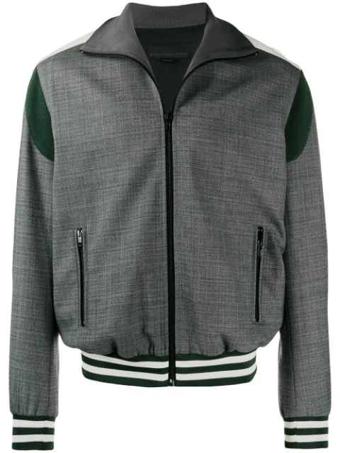 Stella Mccartney Contrast-trim Varsity Jacket In Grey | ModeSens