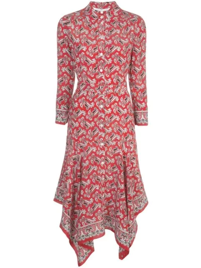 Veronica Beard Hemdkleid Mit Paisley-print In Red