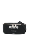 Moschino Logo Print Belt Bag In 黑色
