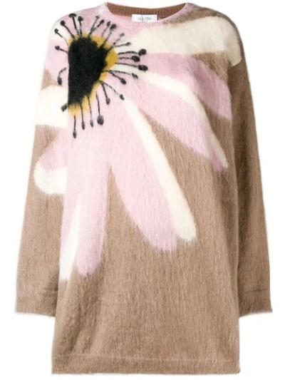 Valentino Floral Intarsia Jumper In Xdsahel Daisy