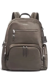 Tumi Voyager Carson Nylon Backpack In Mink/ Silver