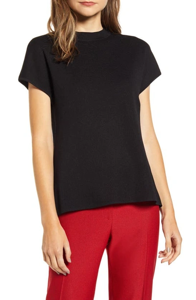 Anne Klein Mock Neck Dolman Sweater In Anne Black