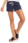Roxy 'oceanside' Linen Blend Shorts In Mood Indigo